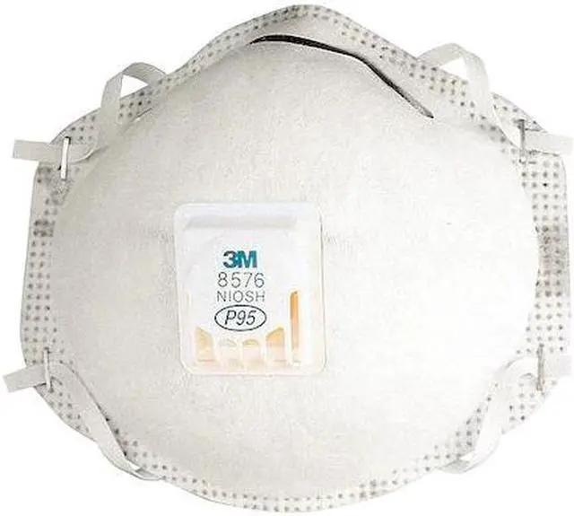Main image of 3M 8576 Disposable Respirator, Nuisance Acid Gas, P95, Molded, Dual,