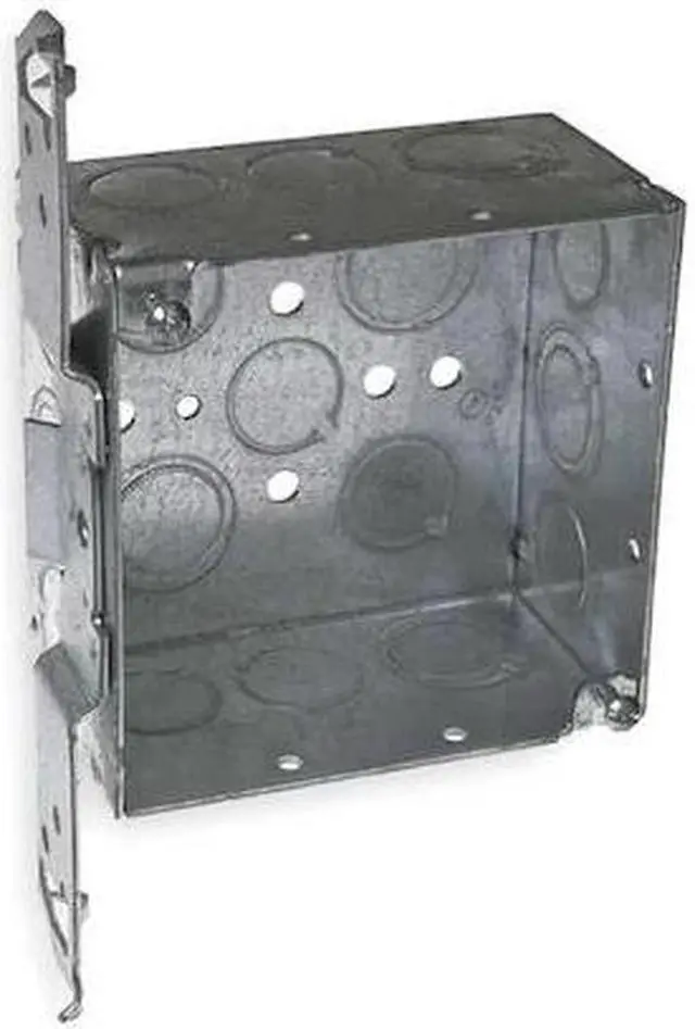 Alt view image 2 of 2 - RACO 235 Electrical Box, 30.3 cu in, Square Box Type, 2 Gangs, Galvanized