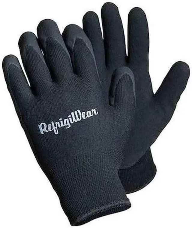 Alt view image 4 of 4 - Cold Protection Gloves, Terry Cloth Lining, Slip-On Cuff, Black, L, PR 1