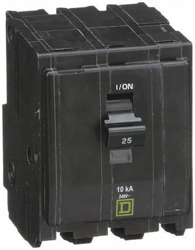 Alt view image 3 of 3 - SQUARE D QO325 Miniature Circuit Breaker, QO Series, 25A, 3 Pole, 120/240V AC,