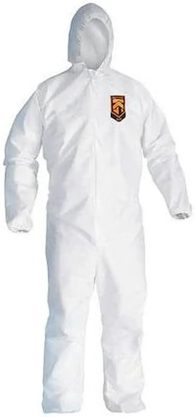 Alt view image 2 of 8 - KLEENGUARD 49114 Disposable Coveralls, Hooded, XL, SMMMS, Zipper, Elastic Cuff,
