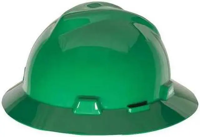 Alt view image 4 of 4 - MSA 475370 Hard Hat,FullBrim,Green