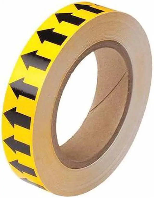 Main image of BRADY 91424 Arrow Tape,Black/Yellow,1 In. W