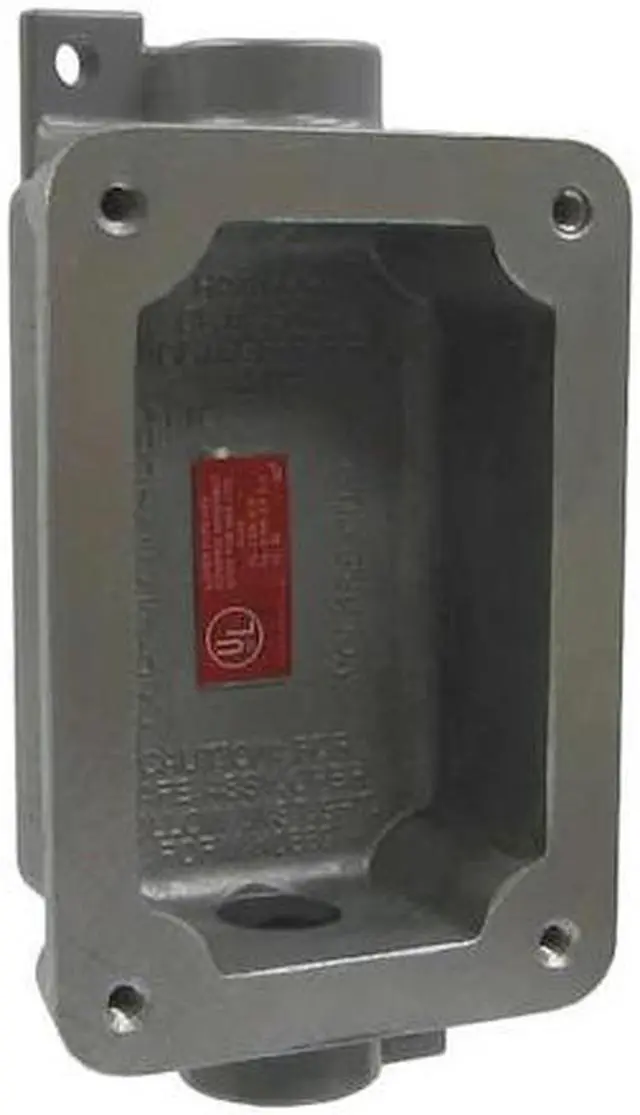 Alt view image 3 of 3 - HUBBELL KILLARK FXB-5 Electrical Box, 15.5 cu in, Device Box Type, 1 Gang,