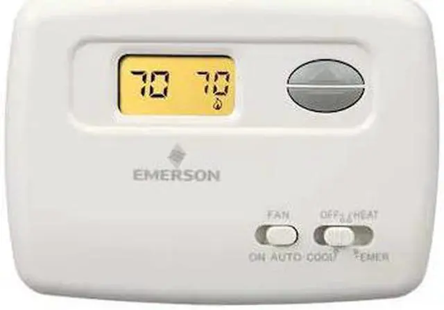 Alt view image 3 of 3 - EMERSON 1F79-111 Thermostat , 2 H 1 C, Hardwired , 24VAC