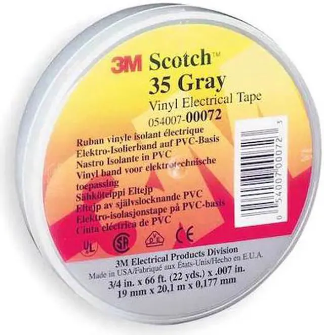 Alt view image 2 of 8 - Scotch Electrical Tape 35 3/4X66 GREY