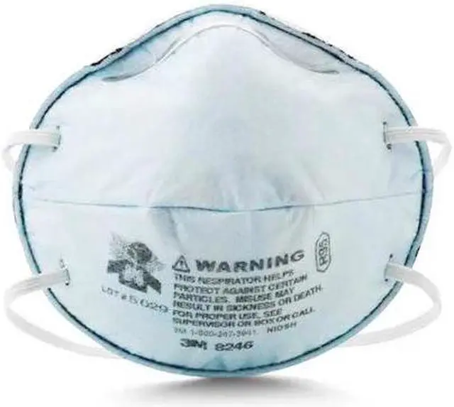 Main image of 3M 8246 Disposable Respirator, Nuisance Acid Gas, R95, Molded, Dual,