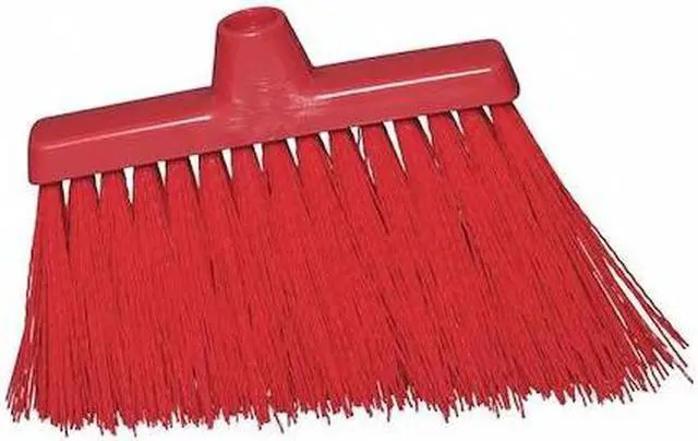 Main image of TOUGH GUY 48LZ63 9 1/8 in Sweep Face Broom Head, Stiff, Synthetic, Red