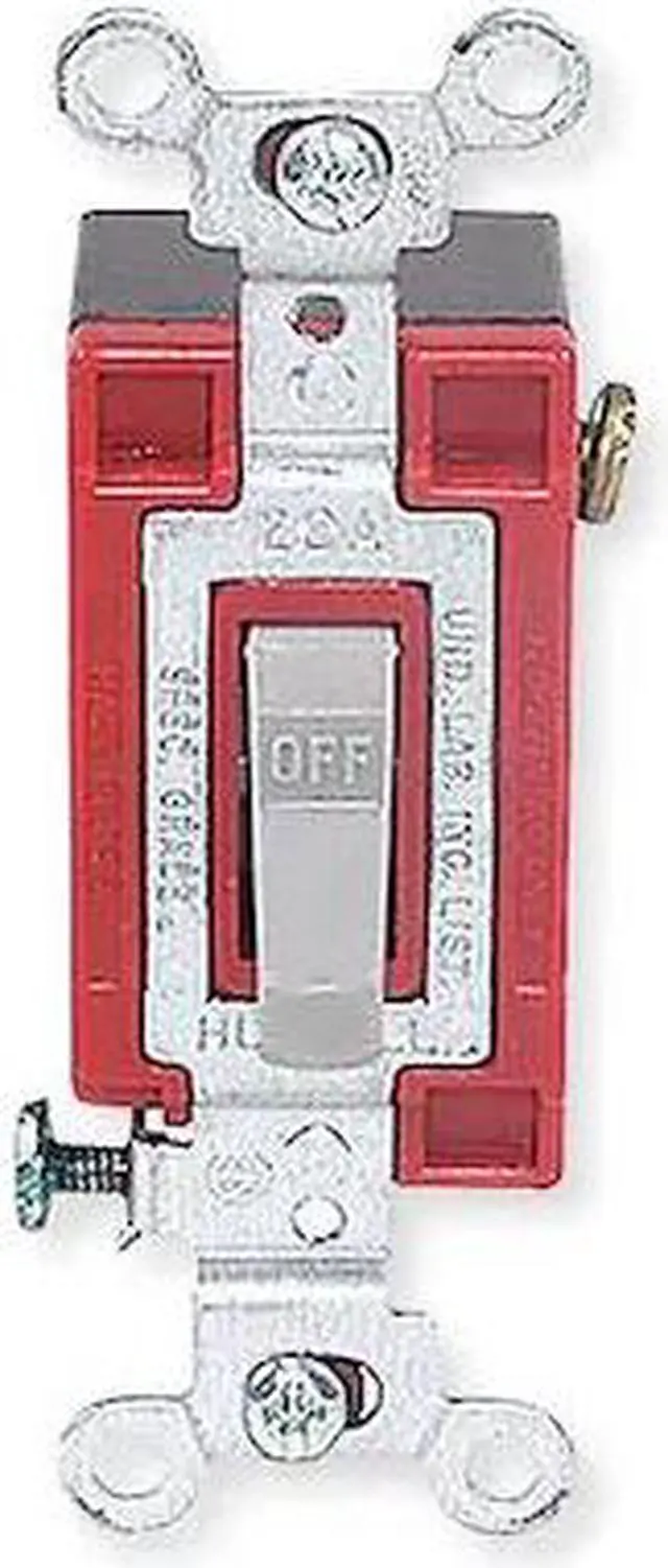 Alt view image 2 of 2 - HUBBELL WIRING DEVICE-KELLEMS HBL1222GY Wall Swtch, 2-Pole, 120/277V, 20A, Gry,