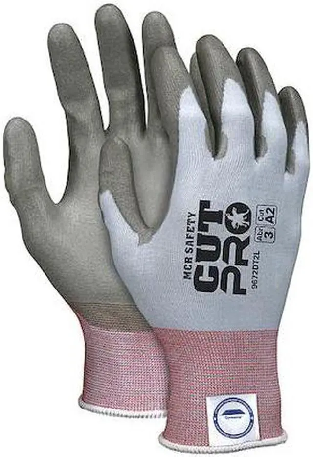 Alt view image 2 of 4 - MCR SAFETY 9672DT2L Cut Resistant Coated Gloves, A2 Cut Level, Polyurethane, L,