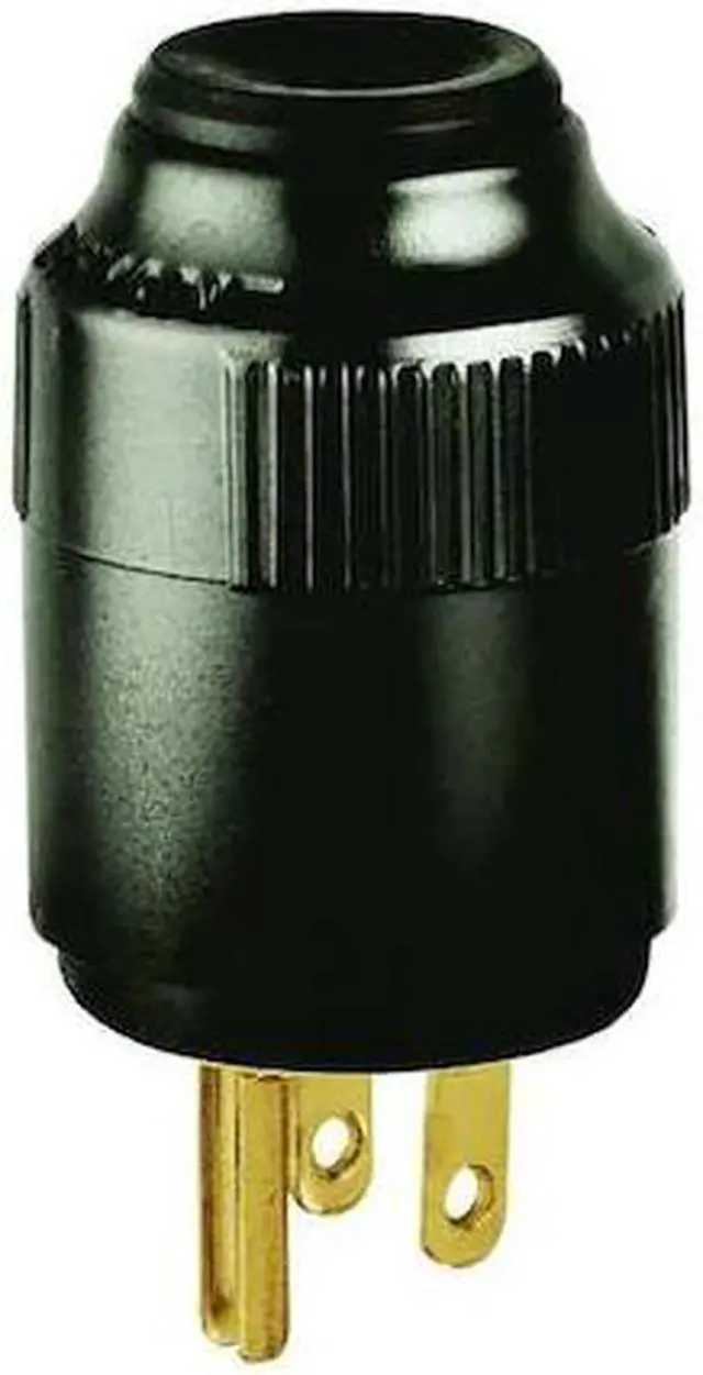 Alt view image 2 of 3 - BRYANT 5965B Straight Blade Plug, 5-15P, 15 A, 125V AC, 2 Pole, Screw