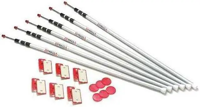 Main image of ZIPWALL SLP6 Dust Barrier Pole Set,4 Ft 7 In to 12 Ft