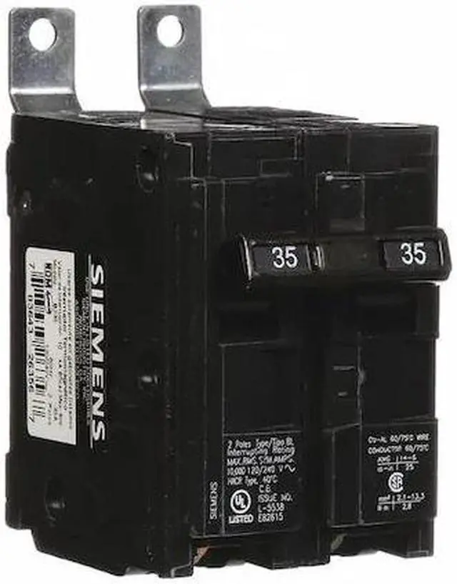 Alt view image 3 of 5 - SIEMENS B235 Miniature Circuit Breaker, BL Series, 35A, 2 Pole, 120/240V AC,