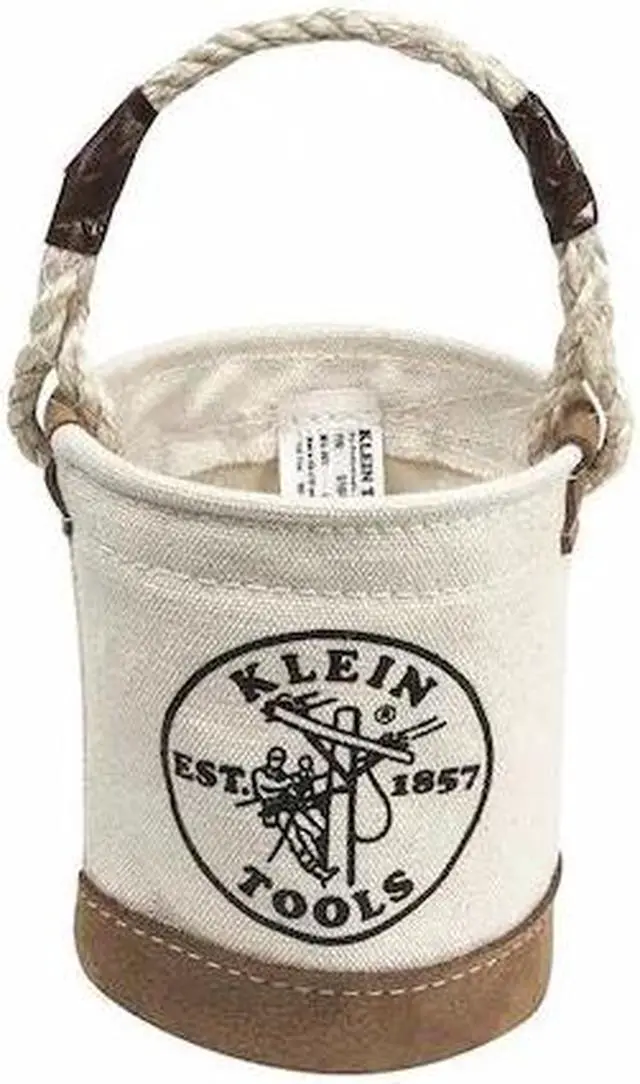 Main image of KLEIN TOOLS 5104MINI Bucket Bag, White, Mini Leather, 1 Pockets