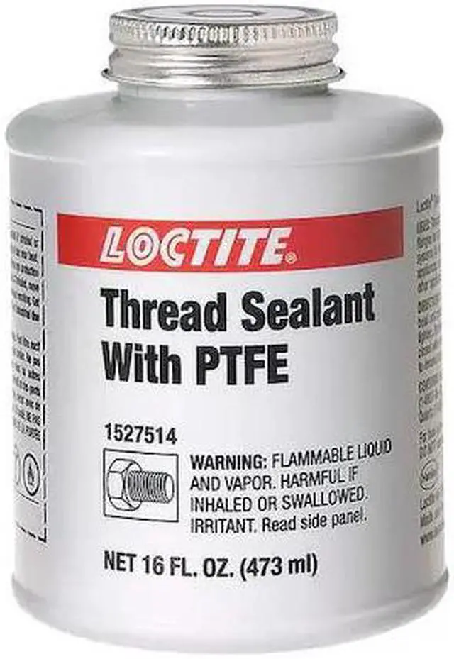 Alt view image 3 of 3 - LOCTITE 1527514 Pipe Thread Sealant, 5113, 16 fl oz, Brush-Top Can, Off-White