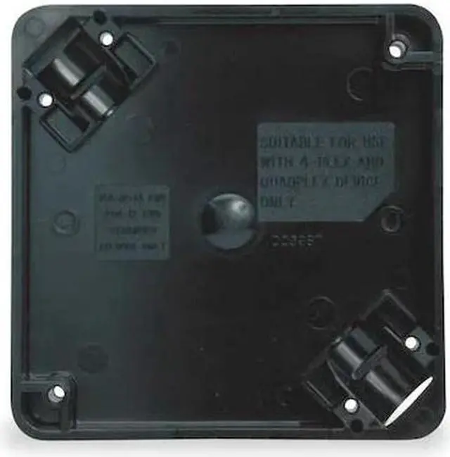 Alt view image 2 of 2 - HUBBELL WIRING DEVICE-KELLEMS HBL4PBBK Adapter Plate, Polycarbonate, Portable