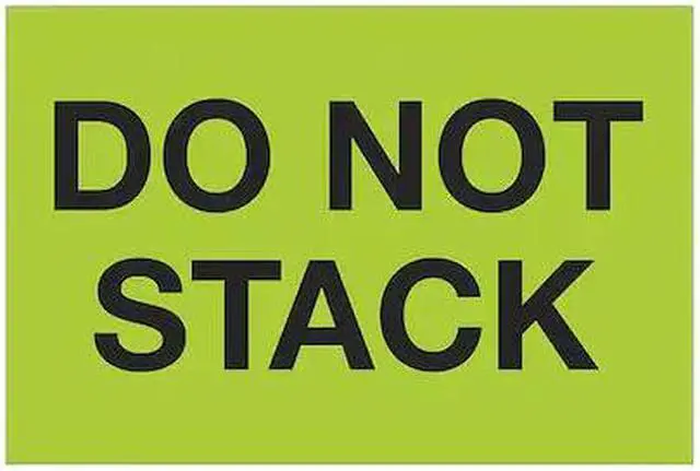 Main image of TAPE LOGIC DL1619 Tape Logic® Labels, "Do Not Stack", 2 x 3", Fluorescent