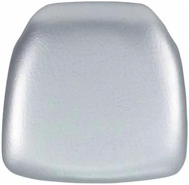 Alt view image 7 of 17 - Hard Silver Vinyl Chiavari Chair Cushion