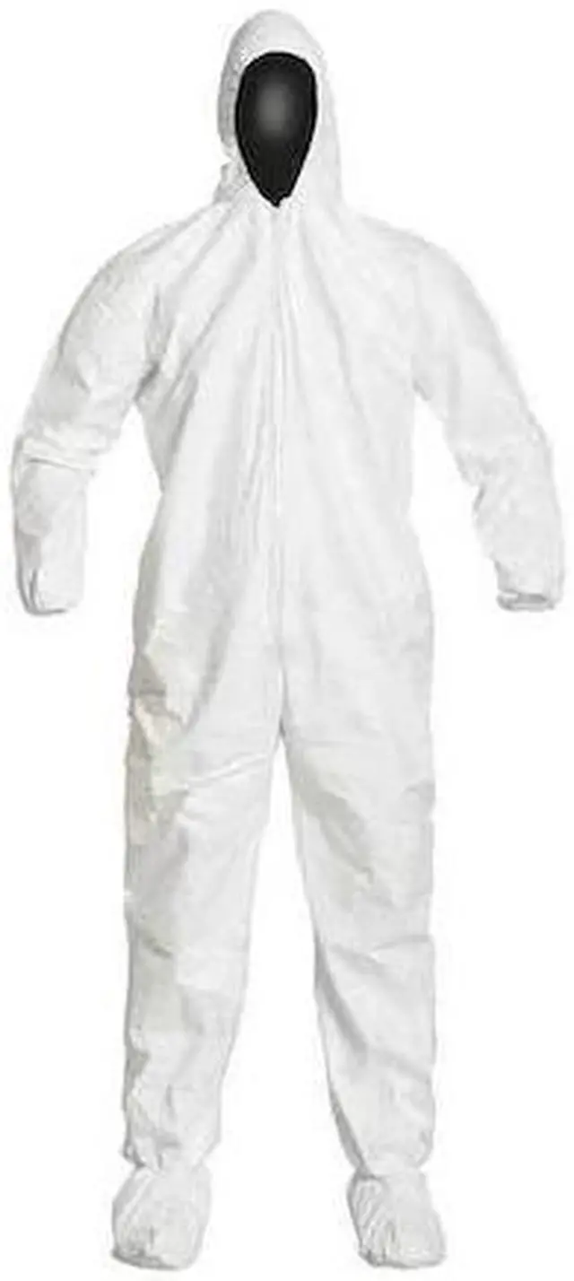 Main image of DUPONT IC105SWHMD0025CS Disposable Coverall, Hooded, M, Tyvek(R) IsoClean(R),