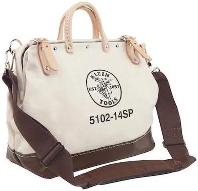 Main image of KLEIN TOOLS 5102-14SP Tool Bag, Brown, Canvas, 10 Pockets