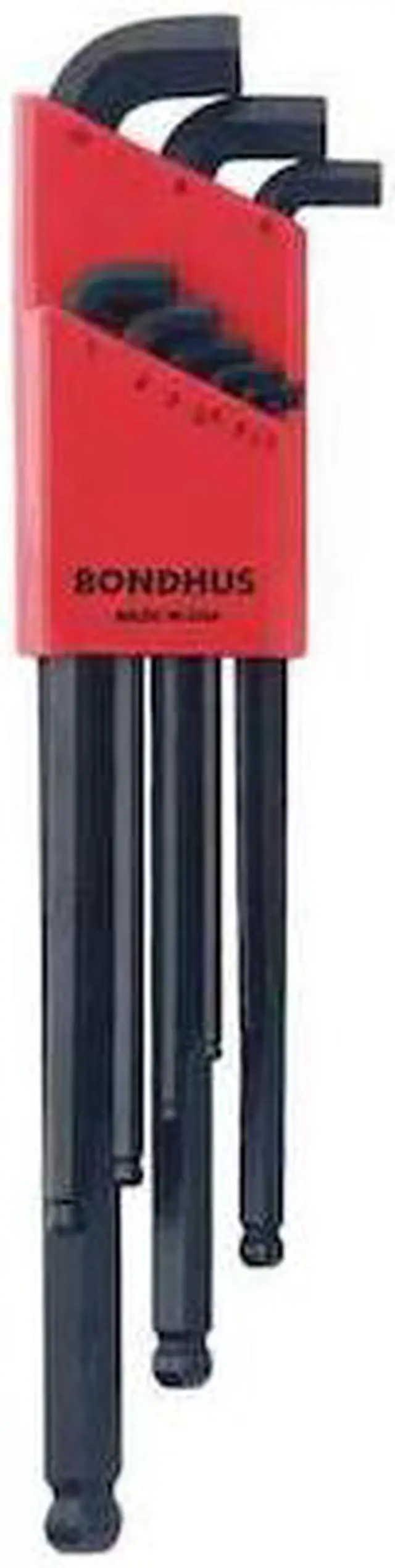 Alt view image 3 of 4 - Bondhus 16599 Set of 9 Balldriver Stubby L-wrenches, sizes 1.5-10mm