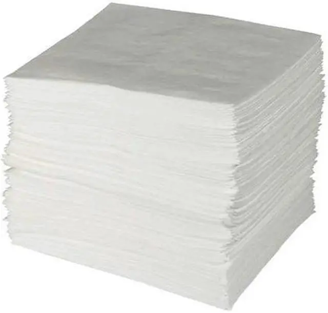Alt view image 2 of 8 - BRADY ENV100 Sorbent Pad, 33 gal, 15 in x 19 in, Oil, White, 100 PK