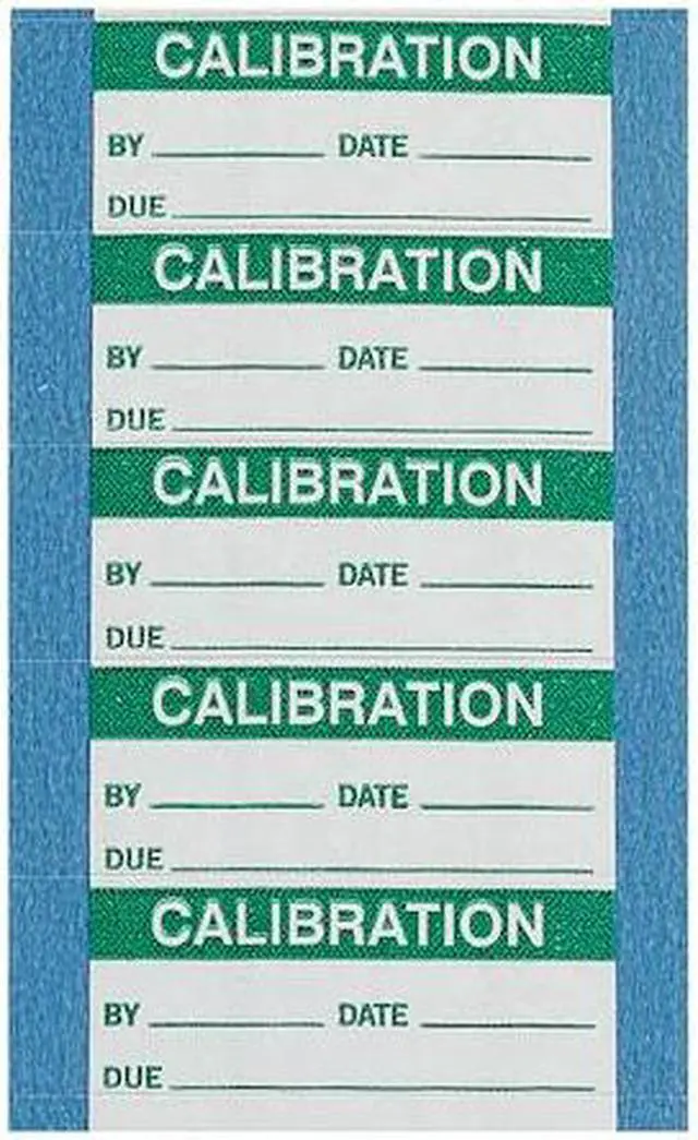 Main image of BRADY WO-10-VP Green and White Calibration Label, .625"H x 1.5"W,PK5