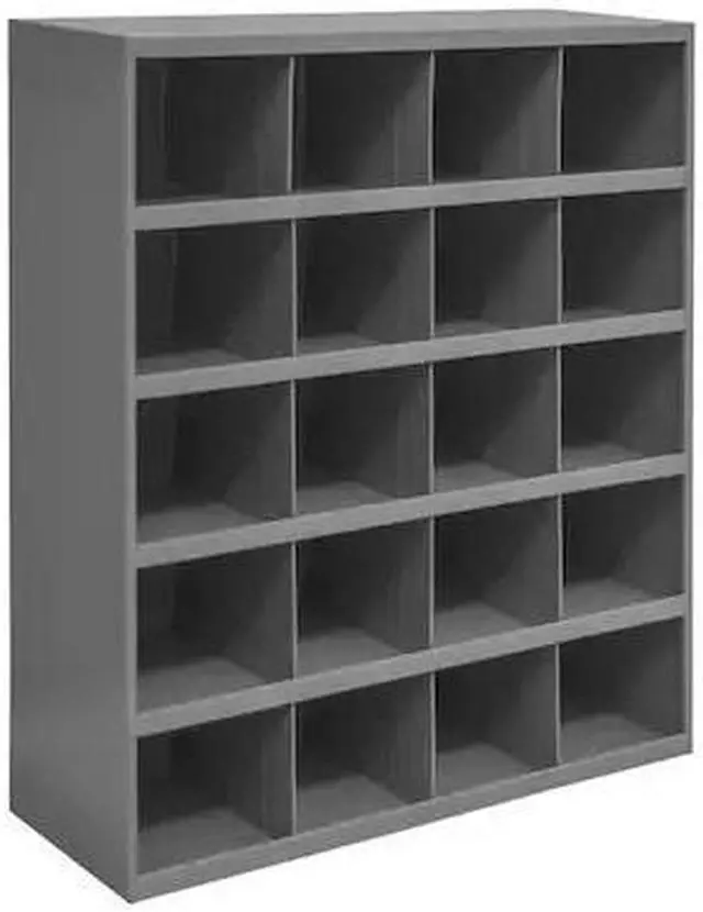 Alt view image 2 of 4 - DURHAM MFG 351-95 Prime Cold Rolled Steel Pigeonhole Bin Unit, 12 in D x 42 in