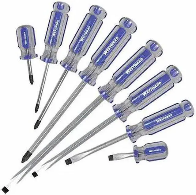 Main image of WESTWARD 401L75 Screwdriver Set,8 pcs,Acetate