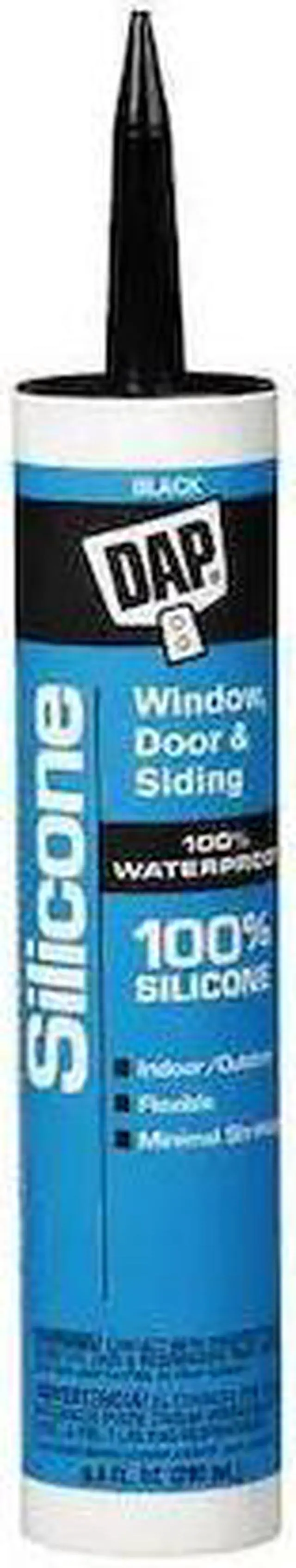 Main image of DAP 70798-08642 Silicone Sealant, 9.8 oz, Cartridge, Black, Silicone Base,