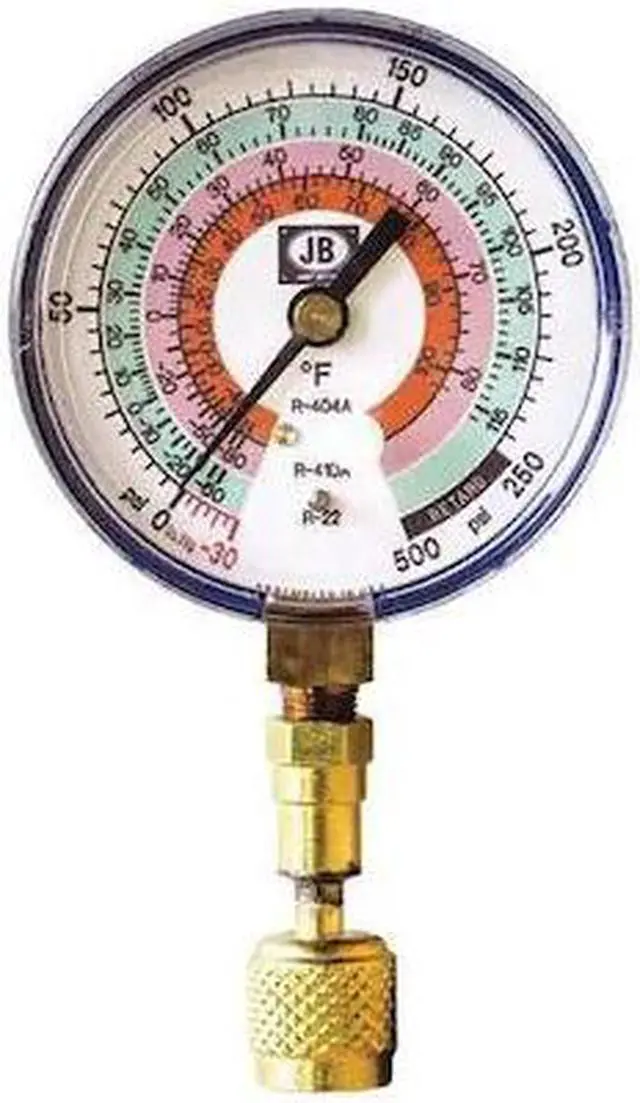 Alt view image 2 of 2 - JB INDUSTRIES QC-G820 Test Gauge,Blue,For R-22, R-404A, R-410A