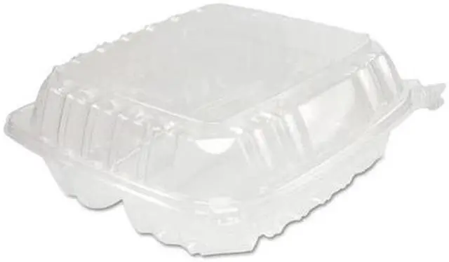Alt view image 7 of 13 - Dart ClearSeal Hinged-Lid Plastic Containers 8 1/4 x 3 x 8 1/4 Clear 125/PK 2 PK
