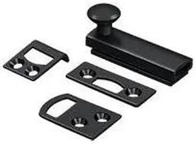 Alt view image 2 of 2 - Deltana 2SBCS19 2 in. Heavy Duty Surface Bolt with Concealed Screw, Black - Solid