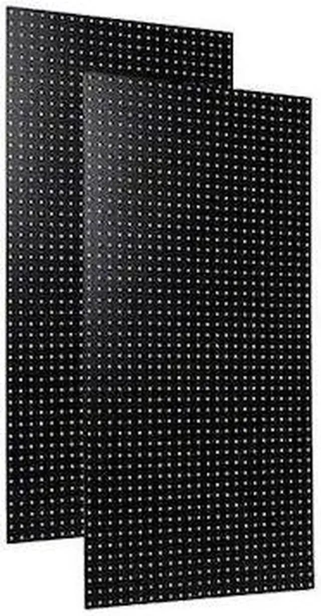 Alt view image 3 of 6 - Tempered Wood Pegboard TPB-2BKF 24-Inch W x 48-Inch H x 1/4-Inch D Custom Painted Heavy Duty Round Hole Pegboards Jet Black