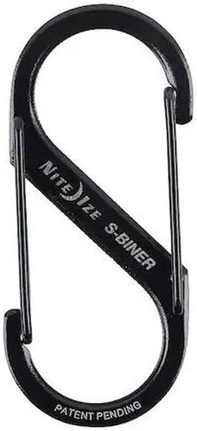 Main image of NITE IZE SB234-03-01 Carabiner Clip,3-1/2 In.,Steel,Black