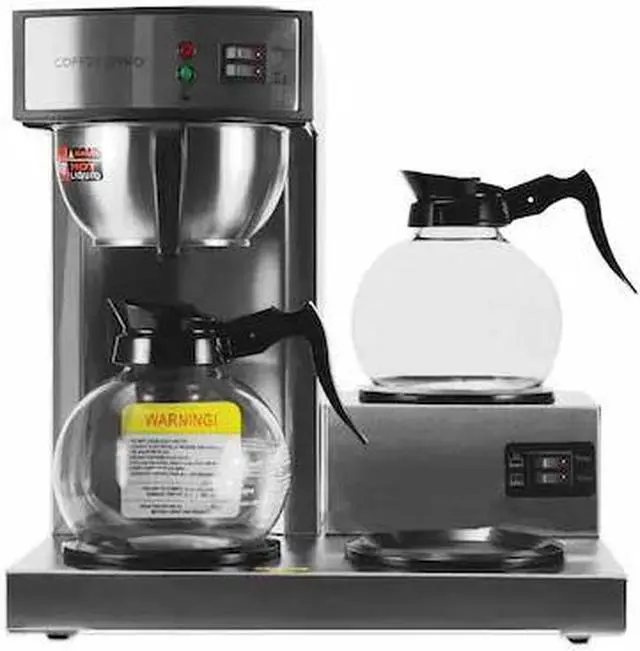 Alt view image 2 of 8 - Coffee Pro CPRLG 3-Burner Commercial Brewer Coffee Maker