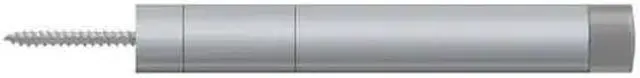 Alt view image 3 of 3 - Deltana BDS450U26D 4-1/2" Maximum Extension Solid Brass Baseboard Door Bumper, Satin Chrome