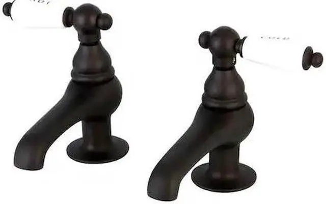 Alt view image 3 of 3 - Kingston Brass Restoration Basin Faucet With Porcelain Lever Handel ORB