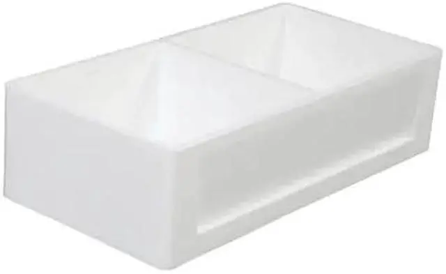 Alt view image 2 of 8 - Gourmetier GKFA361810SQD Solid Surface Double Bowl Farmhouse Kitchen Sink, Matte White