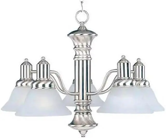 Main image of MAXIM LIGHTING 20325MRSN Newburg 5-Light 24.75" Wide Satin Nickel Chandelier