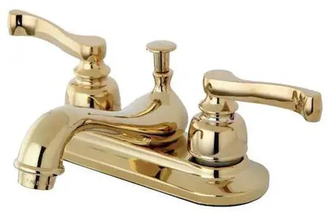 Alt view image 3 of 3 - kingston brass kb8602 4inch centerset lavatory faucet with popup drain, polished brass