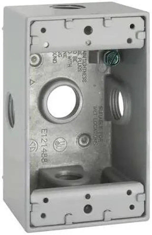 Alt view image 2 of 4 - BELL OUTDOOR 5323-0 Weatherproof Electrical Box, 18.3 cu in, Outlet Box Type, 1