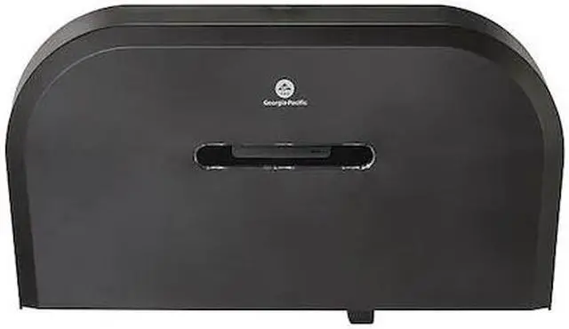Alt view image 3 of 9 - Georgia Pacific 59209 Jumbo Jr. Two-Roll Bathroom Tissue Dispenser- 20 x 5 3/5 x 12 1/4- Smoke