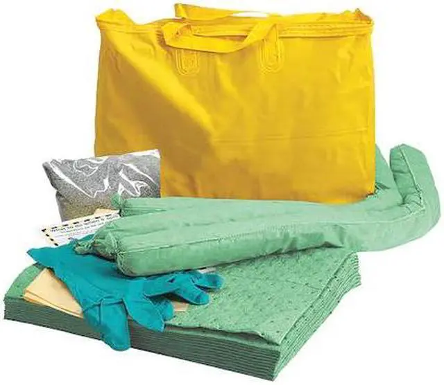 Main image of CONDOR 436M94 Spill Kit, 5 gal Volume Absorbed per Kit, 5 gal Capacity, Bag,