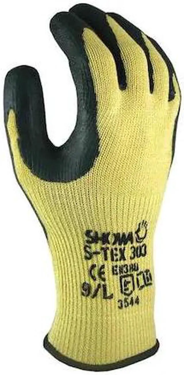 Alt view image 3 of 7 - Cut Resistant Gloves, Yellow/Black, XL, PR