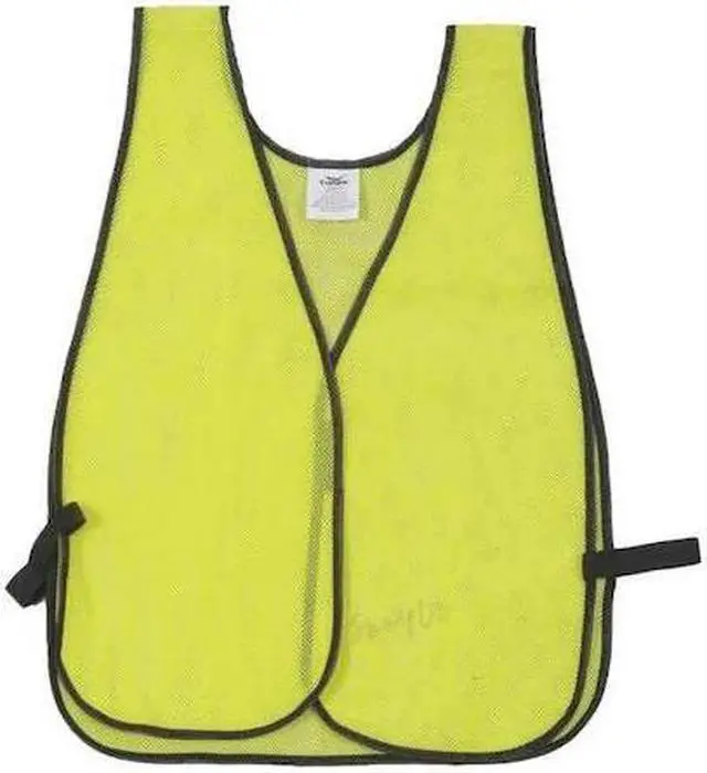 Main image of CONDOR 1YAC5 High Visibility Safety Vest, Polyester Mesh, Hook-and-Loop