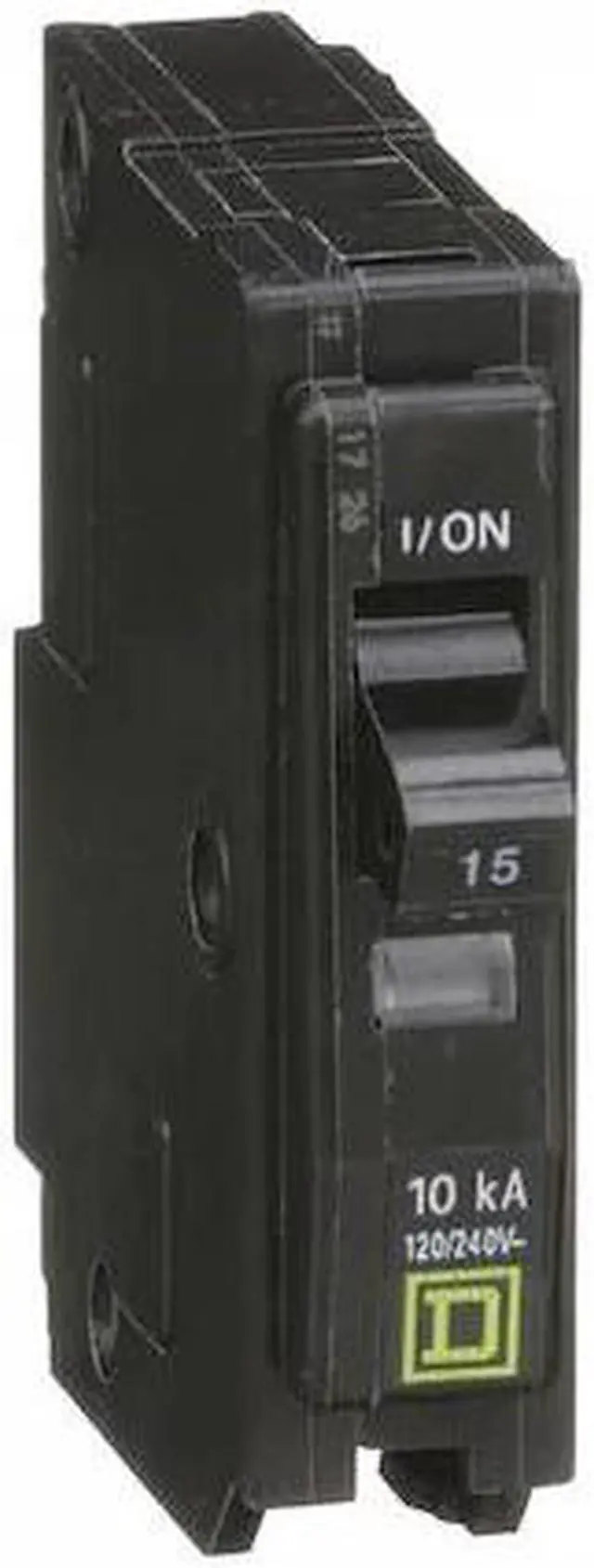 Main image of SQUARE D QO115 Miniature Circuit Breaker, QO Series, 15A, 1 Pole, 120/240V AC,