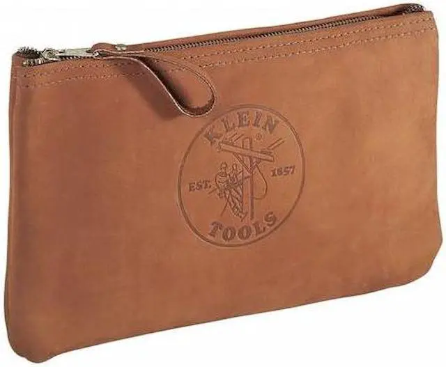 Alt view image 7 of 13 - KLEIN TOOLS 5139L Tool Bag, Top Grain Leather, 1 Pockets, Brown
