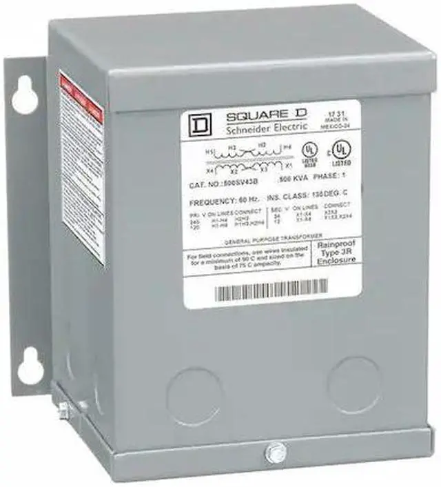 Main image of SQUARE D 500SV43B Buck Boost Transformer, 500 VA, NEMA 3R, 80°C, 12/24V AC,
