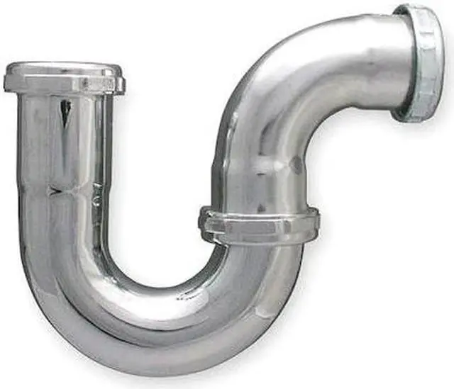 Main image of ZORO SELECT 1PNP1 1-1/2" or 1-1/4 Dia, Brass, Chrome/Brass, -, Repair Trap